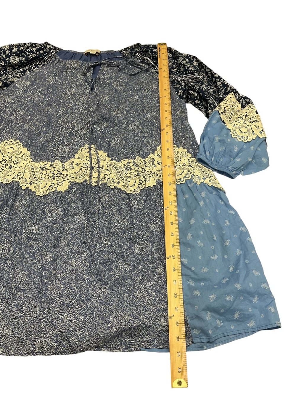 Ann Taylor Loft paisley lace tie dress L - Picture 3 of 12